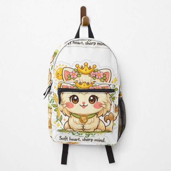 Item preview, Virgo Kawaii Cat sticker on a white background, your zodiac sign designed and sold by wallartofmio.