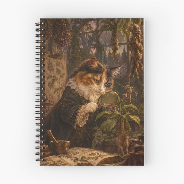 Item preview, The Herbalist Calico - Dark Botanical Greenhouse Art designed and sold by Ada’s Mystic Atelier .