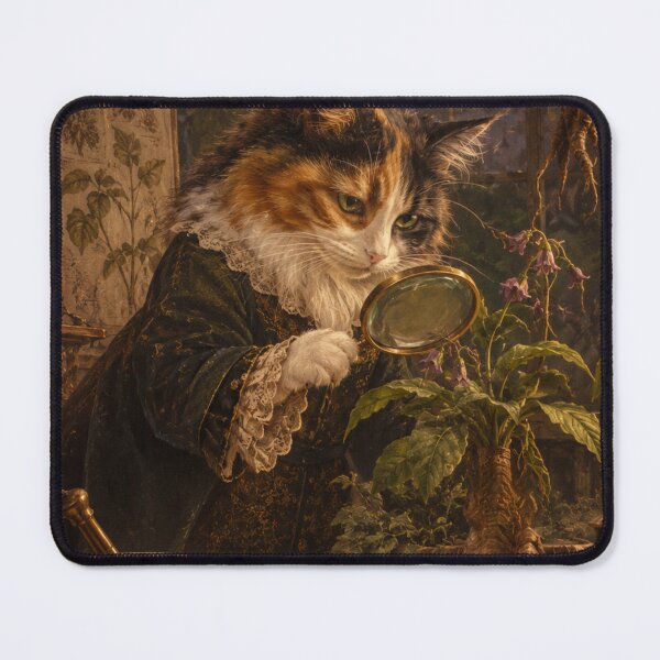 Item preview, The Herbalist Calico - Dark Botanical Greenhouse Art designed and sold by Ada’s Mystic Atelier .