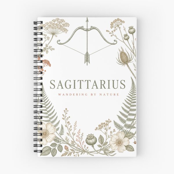 Item preview, Sagittarius Zodiac Sign Cottagecore Botanical Flower Wreath designed and sold by BoosterShop.