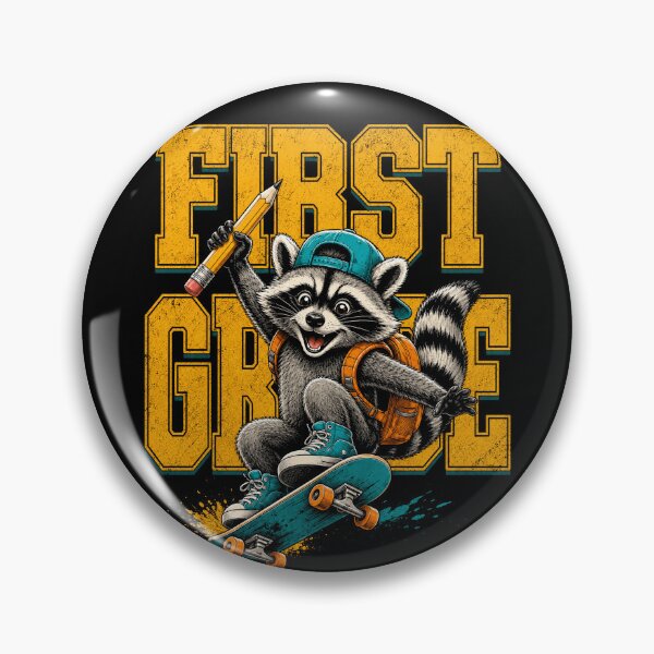 Item preview, Funny First Grade Boy Feral Raccoon Back to School designed and sold by borutawear.