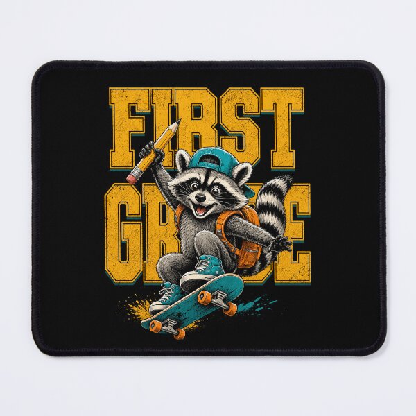 Item preview, Funny First Grade Boy Feral Raccoon Back to School designed and sold by borutawear.