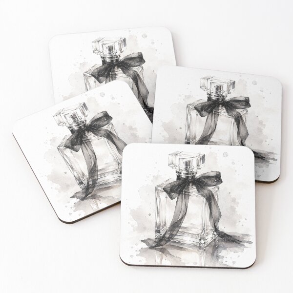 Item preview, Black Ribbon Perfume Bottle Art designed and sold by tmoca.