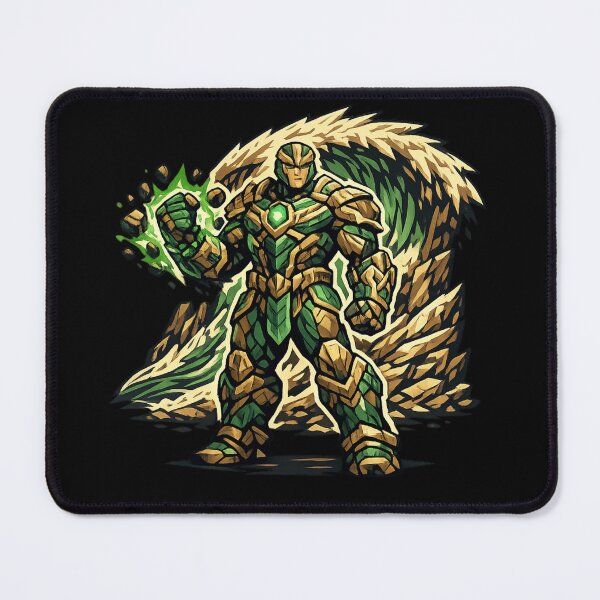Item preview, Emerald Earth Warrior Green Armor Nature Energy Hero designed and sold by irfanshikh.