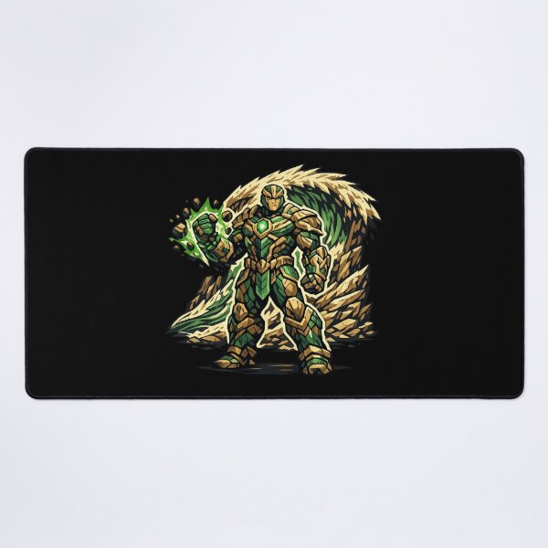 Item preview, Emerald Earth Warrior Green Armor Nature Energy Hero designed and sold by irfanshikh.