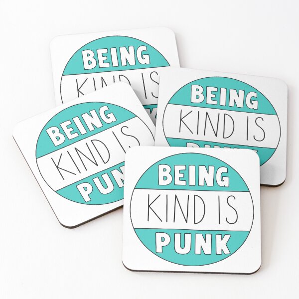 Item preview, Being Kind Is Punk Turquoise Radical Kindness Typography designed and sold by teeperfect.
