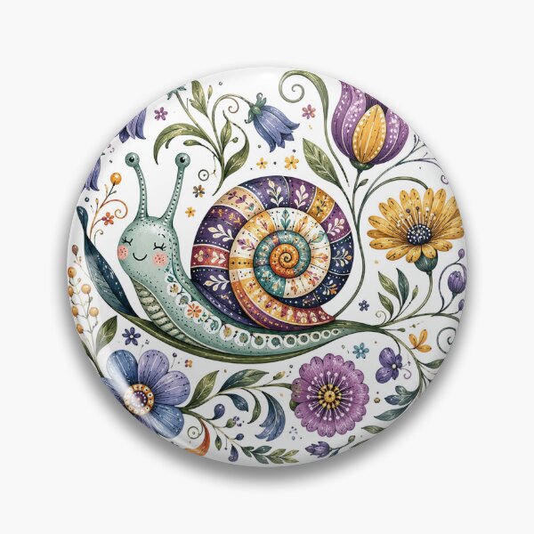 Item preview, Floral Shell Snail designed and sold by PetalGarden.