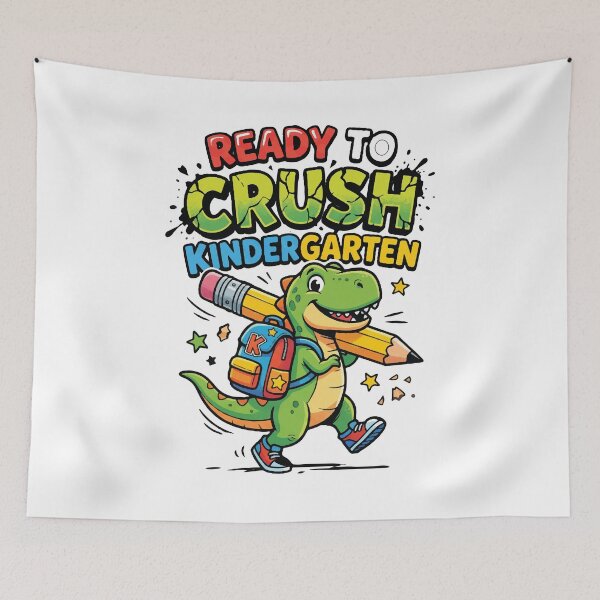 Item preview, Ready To Crush Kindergarten Cute Dinosaur Back To School designed and sold by AmberlightArt.