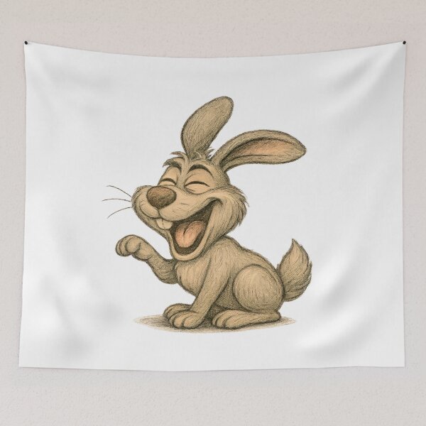 Item preview, Laughing Rabbit – Funny Happy Bunny designed and sold by Yomere.