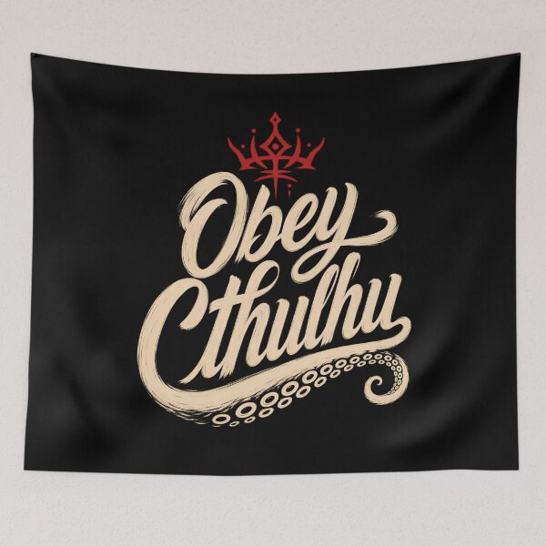 Item preview, Obey Cthulhu: Bold Eldritch Brush Lettering designed and sold by Fenay Designs.