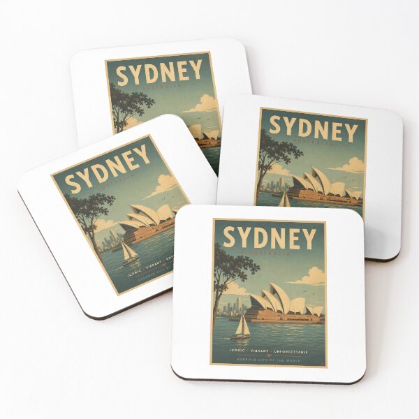 Item preview, Sydney Vintage – Sydney Opera House | Retro Australian Travel Poster designed and sold by Vintage city life.