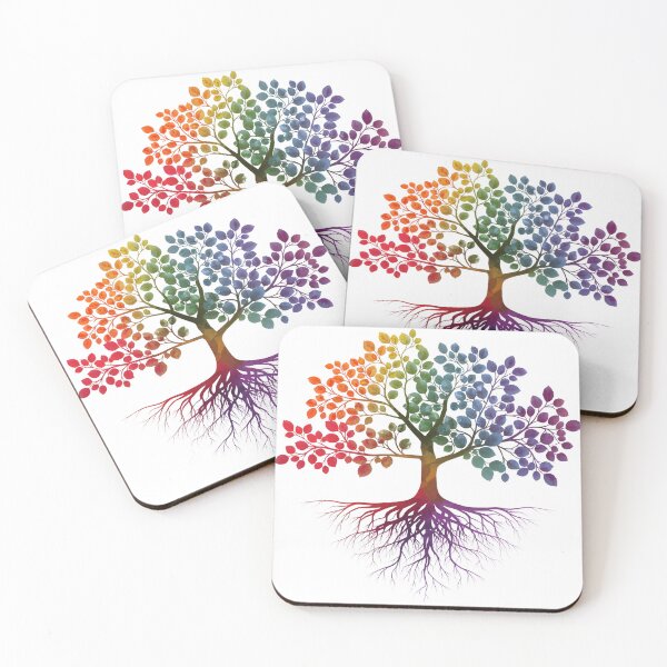 Item preview, Rainbow Tree of Life – Colorful Roots and Branches Nature Art designed and sold by Awarrie.