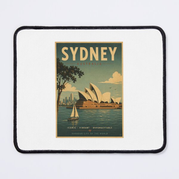 Item preview, Sydney Vintage – Sydney Opera House | Retro Australian Travel Poster designed and sold by Vintage city life.
