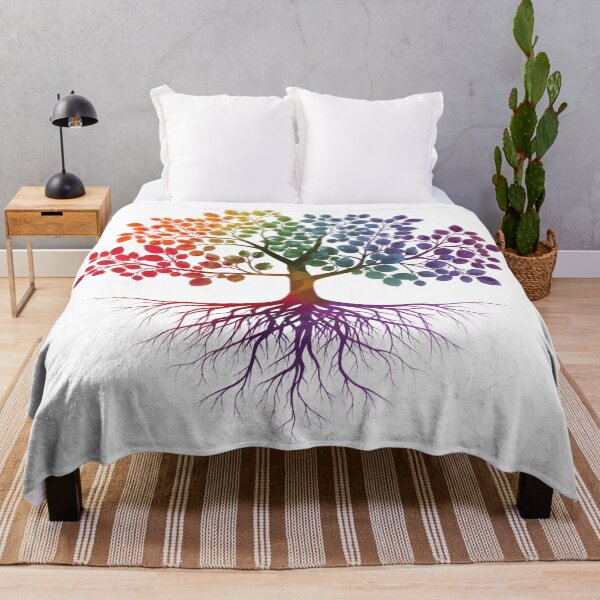 Item preview, Rainbow Tree of Life – Colorful Roots and Branches Nature Art designed and sold by Awarrie.