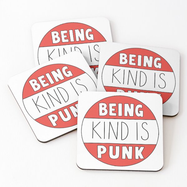 Item preview, Being Kind Is Punk Red Radical Kindness Typography designed and sold by teeperfect.