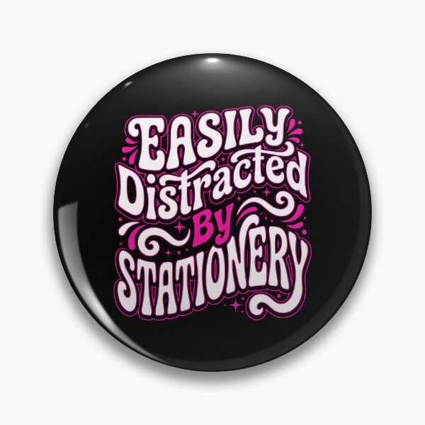 Item preview, Stationery Lover Easily Distracted Graphic AUG-318 designed and sold by noberic.