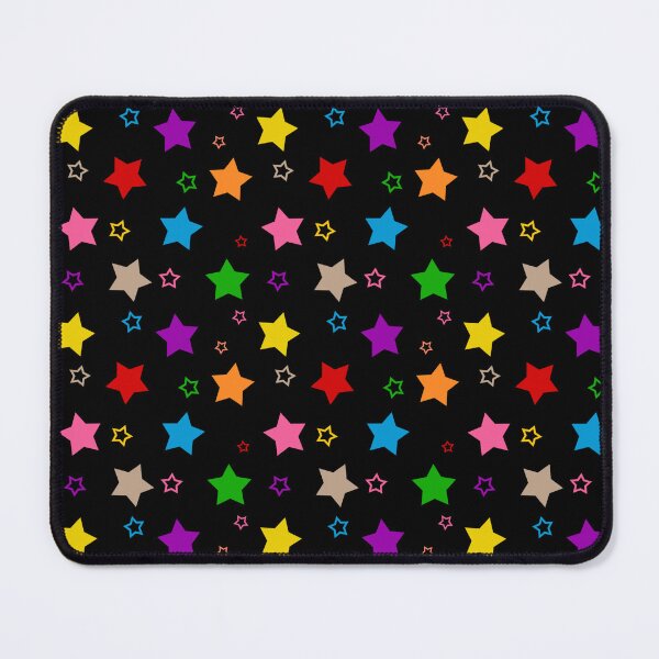 Item preview, Colorful Bright Stars Pattern Design Black designed and sold by PatternTitan.