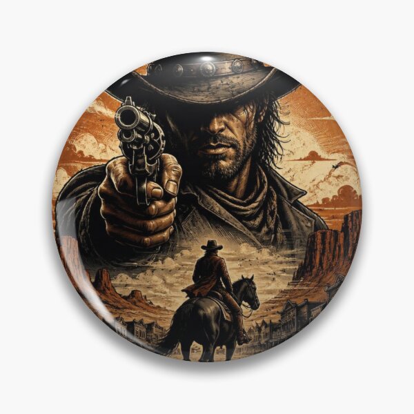 Item preview, The Outlaw's Judgment - Wild West Cowboy Art designed and sold by AgnesB77.