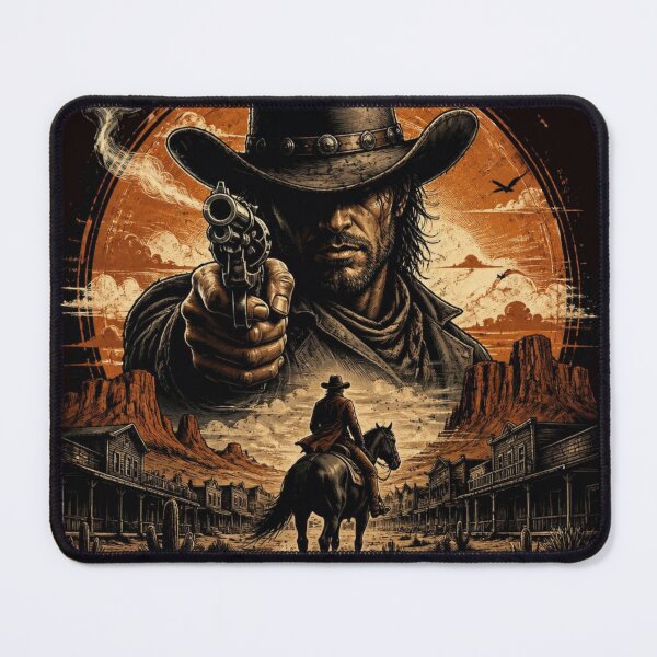 Item preview, The Outlaw's Judgment - Wild West Cowboy Art designed and sold by AgnesB77.