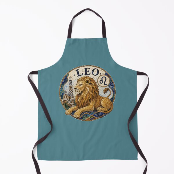 Item preview, Leo Zodiac Lion Mosaic Emblem With Astrological Symbol and Ornamental Tile Artwork designed and sold by portokalis.