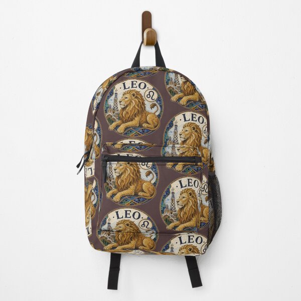 Item preview, Leo Zodiac Lion Mosaic Emblem With Astrological Symbol and Ornamental Tile Artwork designed and sold by portokalis.