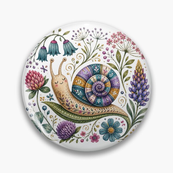 Item preview, Cute Snail with Flower Shell  designed and sold by PetalGarden.