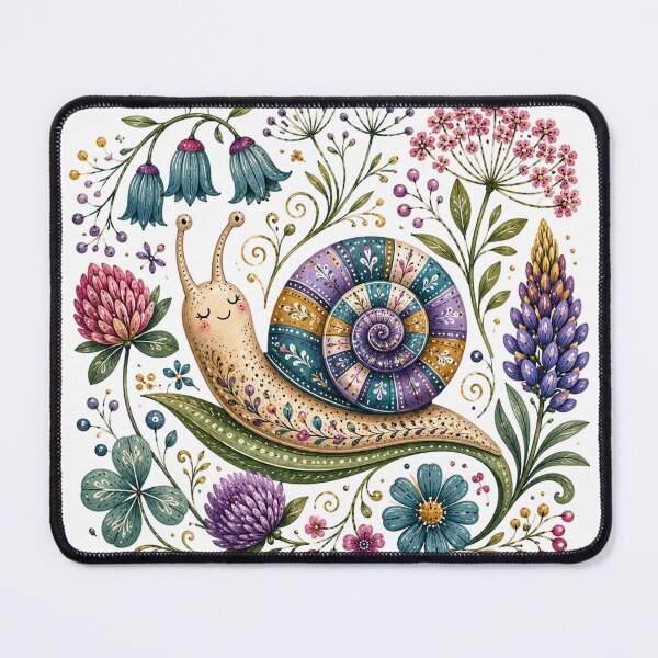 Item preview, Cute Snail with Flower Shell designed and sold by PetalGarden.