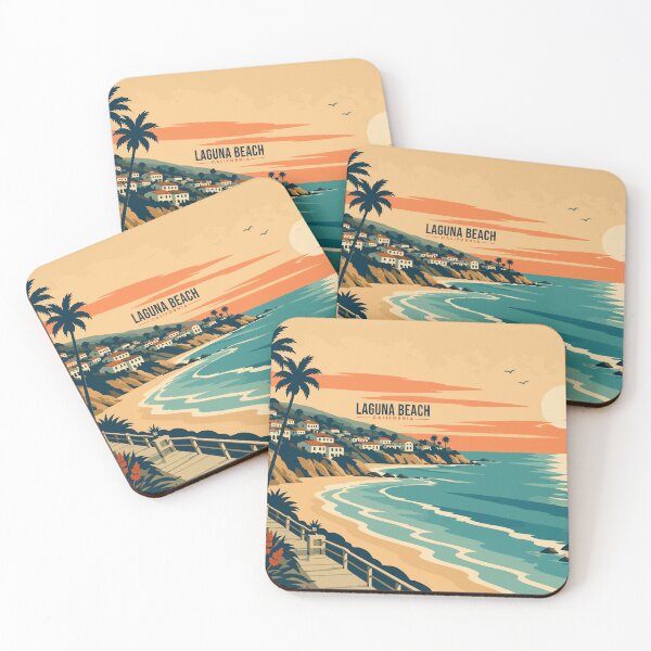 Item preview, The Laguna Beach Travel Poster designed and sold by rogue-design.