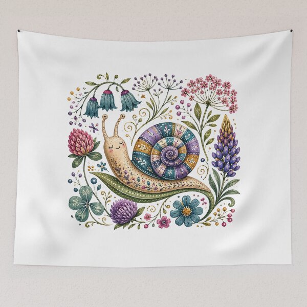 Item preview, Cute Snail with Flower Shell  designed and sold by PetalGarden.