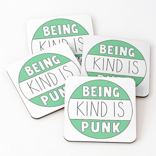 Item preview, Being Kind Is Punk Green Radical Kindness Typography designed and sold by teeperfect.