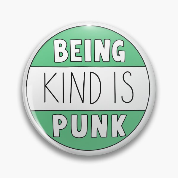 Item preview, Being Kind Is Punk Green Radical Kindness Typography designed and sold by teeperfect.