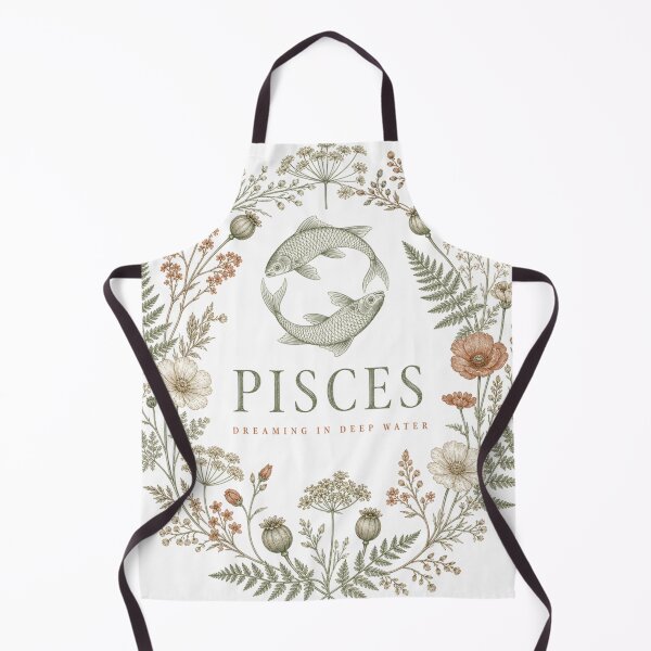 Item preview, Pisces Zodiac Sign Cottagecore Botanical Flower Wreath designed and sold by BoosterShop.