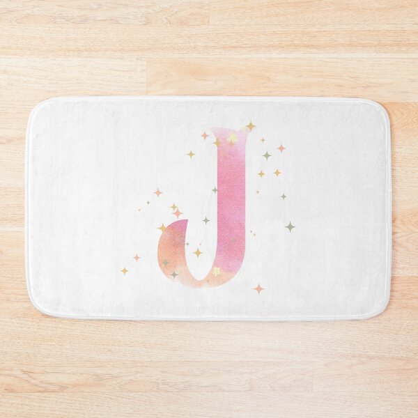 Artikelvorschau, Monogramm des Buchstabens J, rosa Aquarell entworfen und verkauft von iRenza.