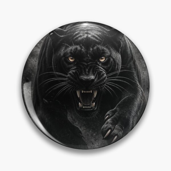 Item preview, Fierce Black Panther - Roaring Predator Art designed and sold by AgnesB77.