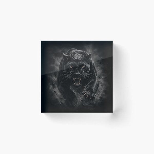 Item preview, Fierce Black Panther - Roaring Predator Art designed and sold by AgnesB77.