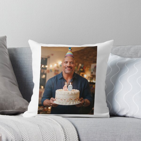 Item preview, Dwayne johnson the rock 40th Birthday happy party funny prank meme memes  designed and sold by CheeseBlueprint.