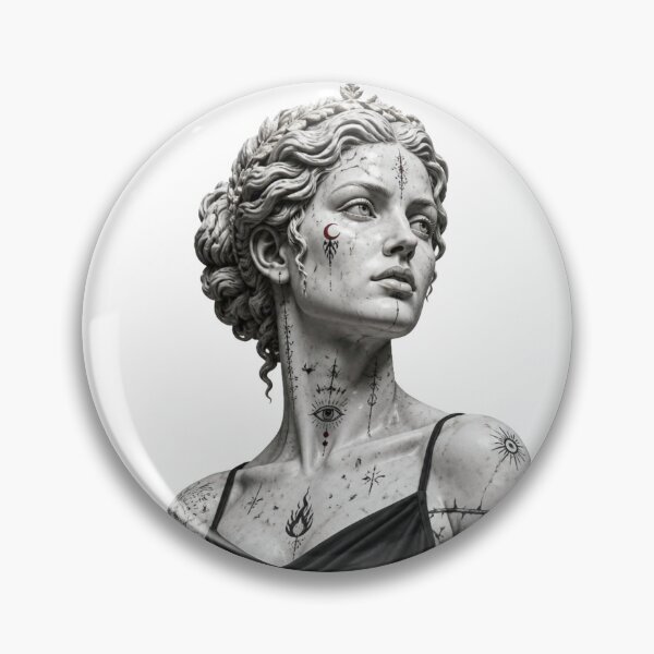 Item preview, Marble Muse – Tattooed Greek Statue Street Art designed and sold by Cavalier-org.