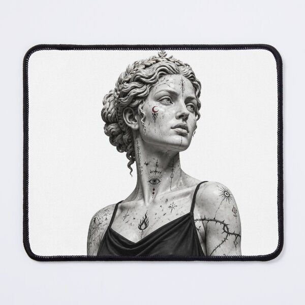 Item preview, Marble Muse – Tattooed Greek Statue Street Art designed and sold by Cavalier-org.