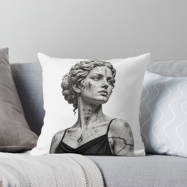 Item preview, Marble Muse – Tattooed Greek Statue Street Art designed and sold by Cavalier-org.