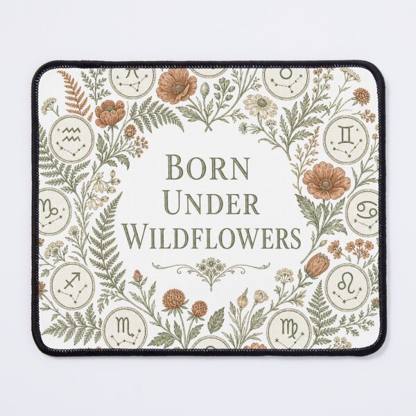 Item preview, Born Under Wildflowers Zodiac Sign Rad Cottagecore Botanical designed and sold by BoosterShop.