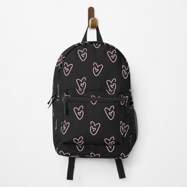 Item preview, Sweet Pink Heart Doodle Pattern On Elegant Black Background designed and sold by EL-Lebedenko.
