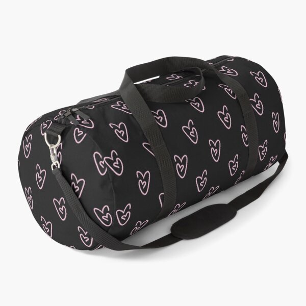 Item preview, Sweet Pink Heart Doodle Pattern On Elegant Black Background designed and sold by EL-Lebedenko.