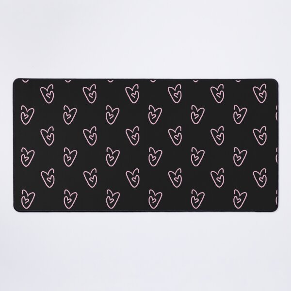 Item preview, Sweet Pink Heart Doodle Pattern On Elegant Black Background designed and sold by EL-Lebedenko.