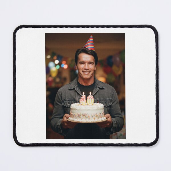 Item preview, arnold schwarzenegger terminator 40th Birthday happy party funny prank meme memes  designed and sold by CheeseBlueprint.