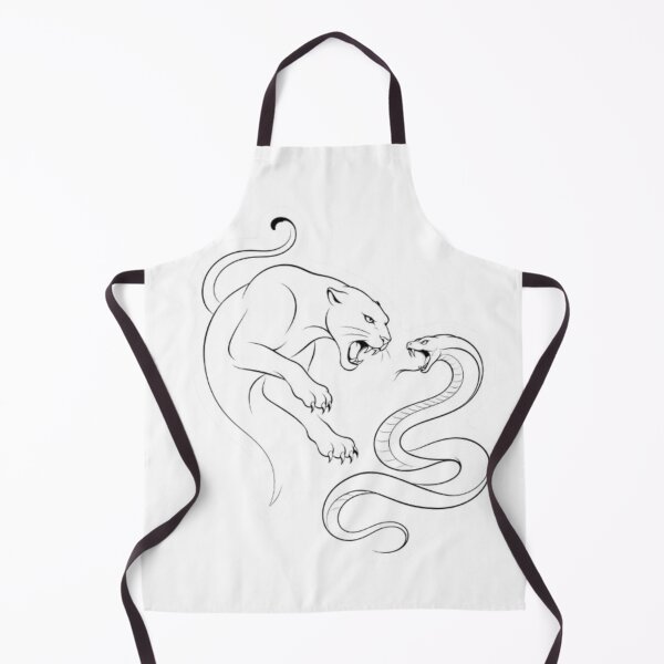 Item preview, Black and White Panther and Snake Clash designed and sold by Snurly.