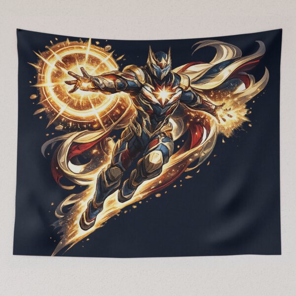 Item preview, Blue Energy Warrior Futuristic Armor Fantasy Battle Art designed and sold by irfanshikh.