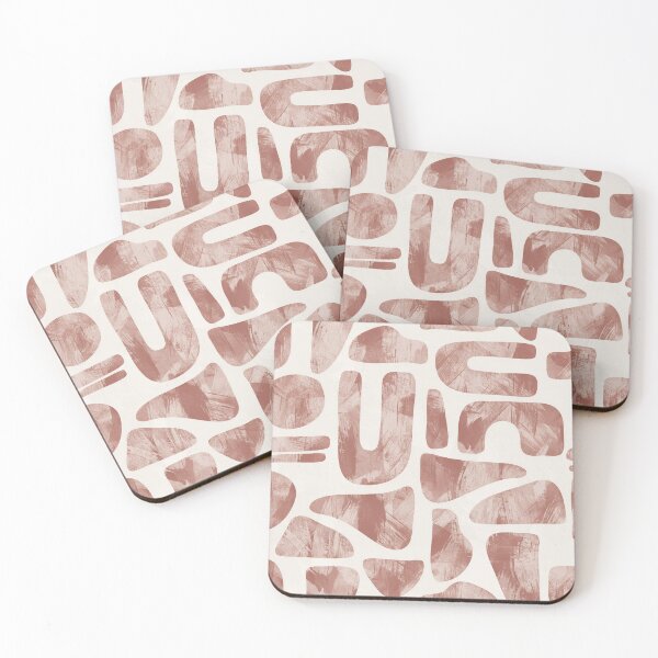 Item preview, Dusty Rose Abstract Organic Shapes – Textured Minimalist Modern Pattern designed and sold by Snifferius.