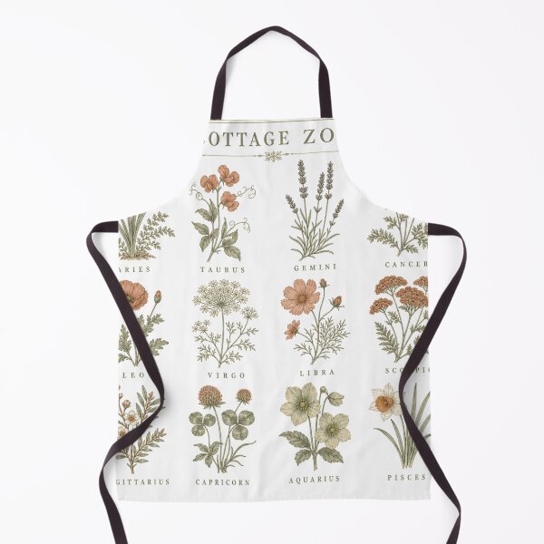 Item preview, The Cottage Zodiac Botanical Chart with Twelve Zodiac Signs designed and sold by BoosterShop.