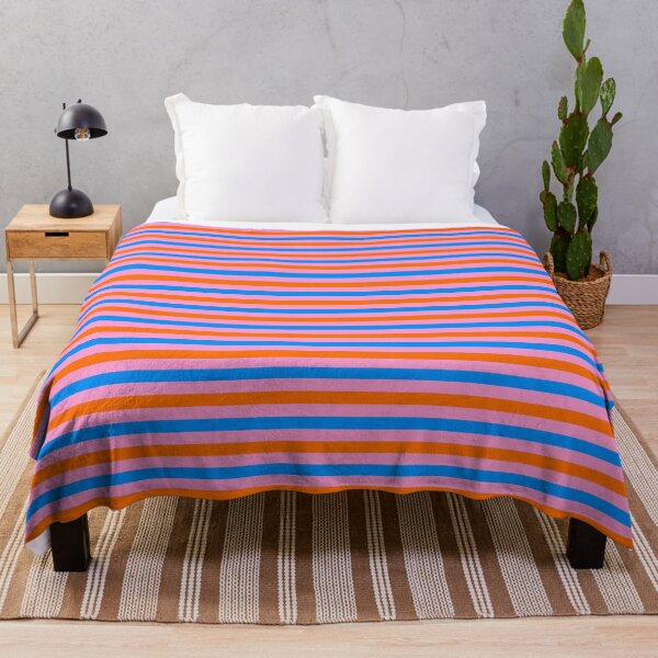 Item preview, Orange And Blue Stripes Design Pink designed and sold by PatternTitan.