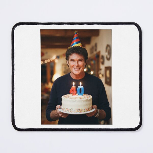 Item preview, David hasselhoff 40th Birthday happy party funny prank meme memes  designed and sold by CheeseBlueprint.